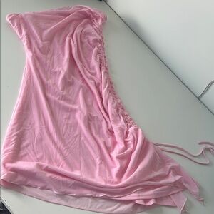 Strapless Pink Dress with Elegant Design